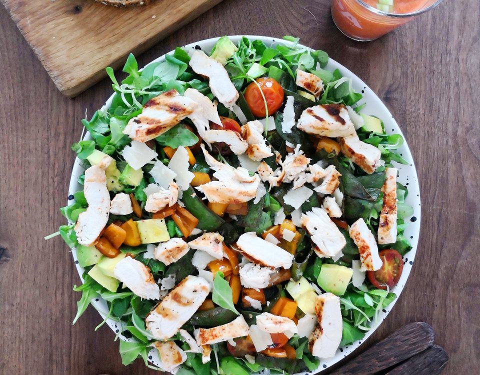 maaltjidsalade kip en avocado