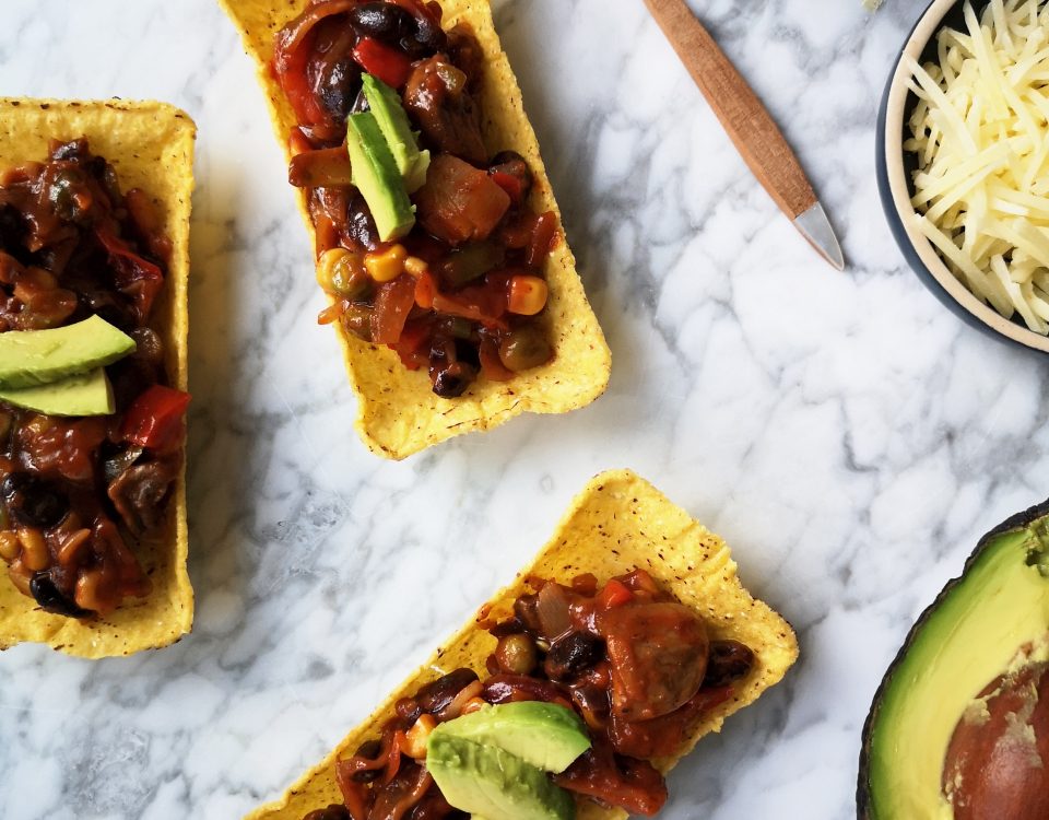 taco's met gehakt en bonen