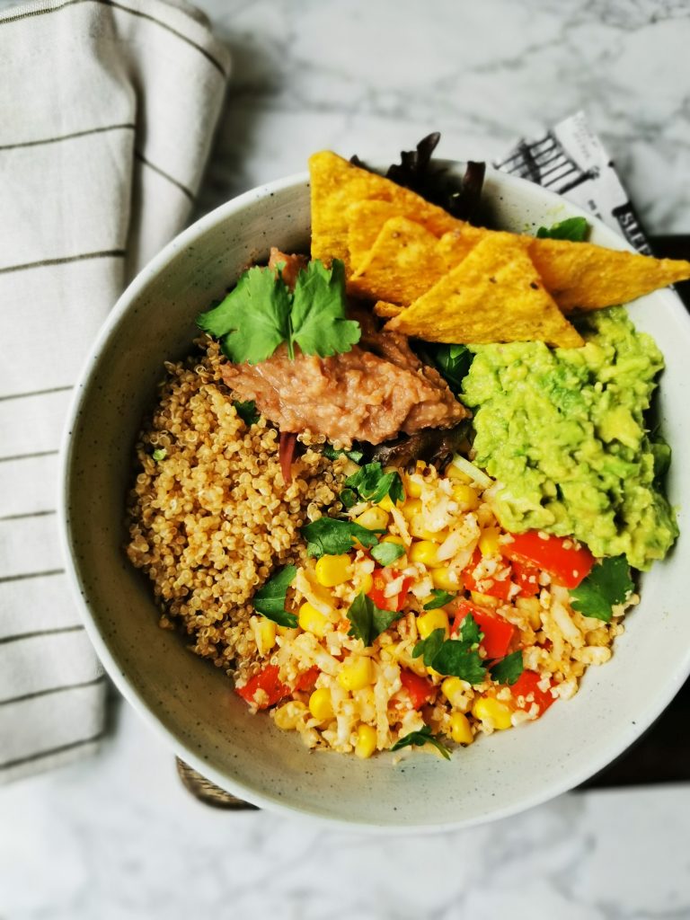 vegan mexicaanse maaltijd