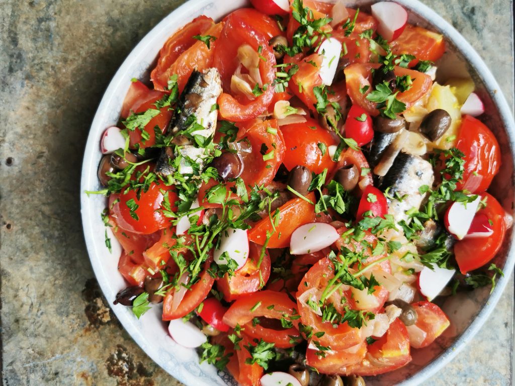 aardappelsalade tomaat