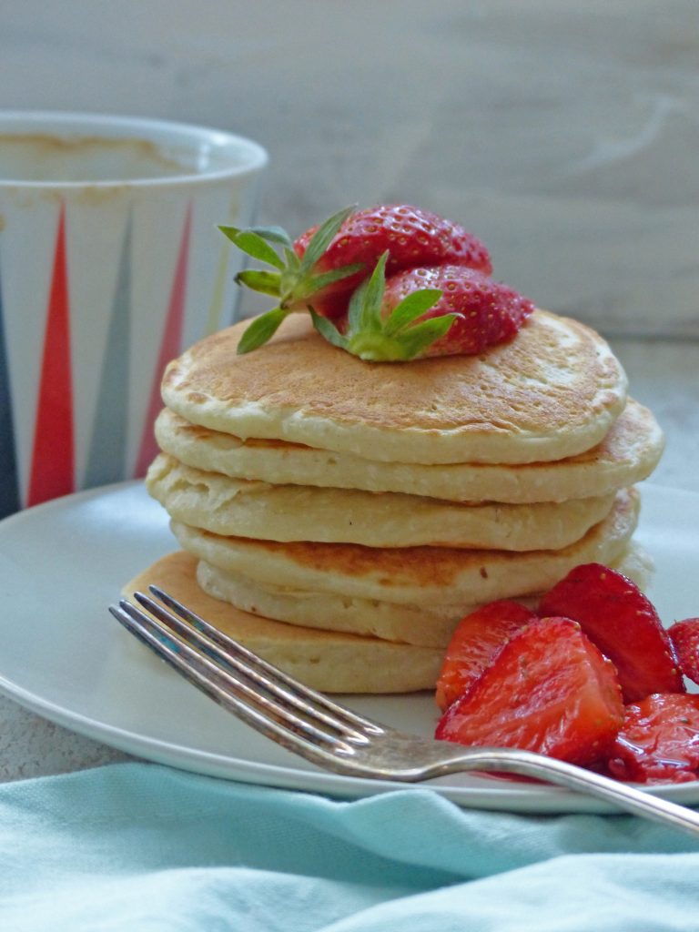 pancakes met aardbeien