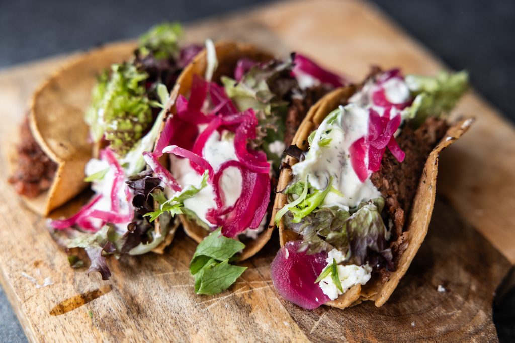 Griekse smash burger taco