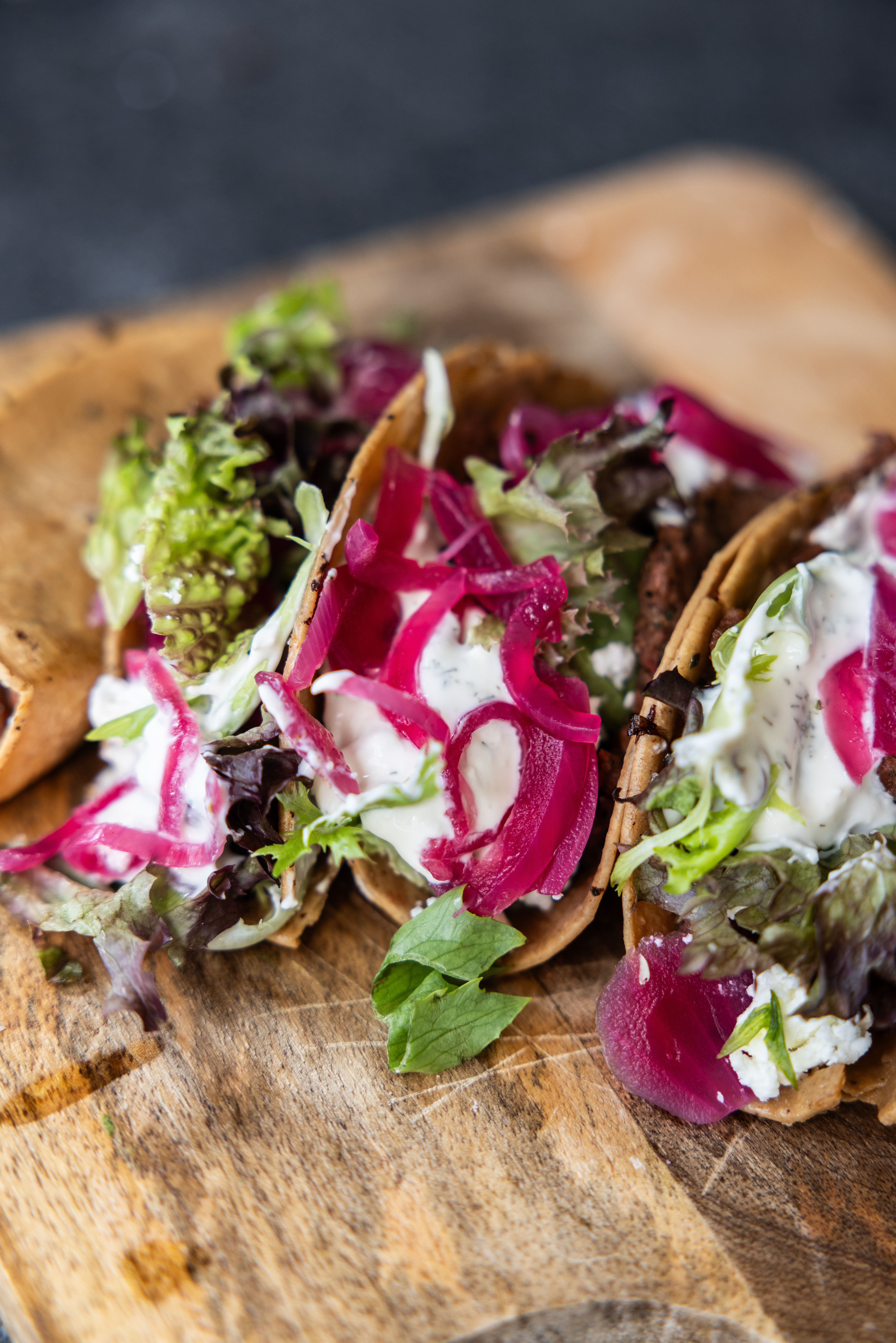 Griekse smash burger taco