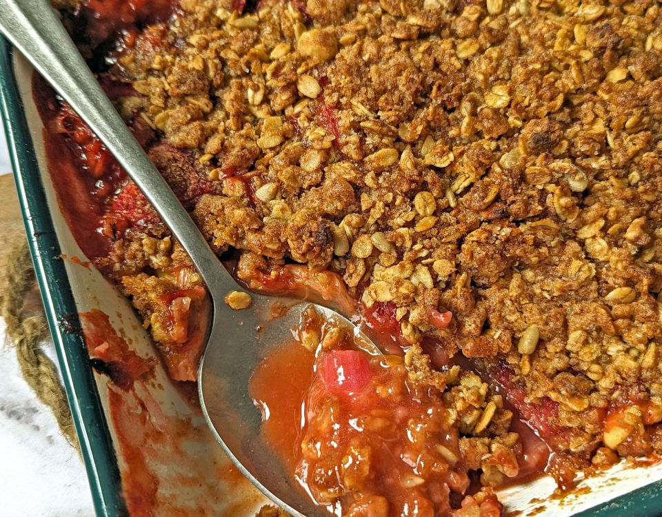 recept rabarber crumble